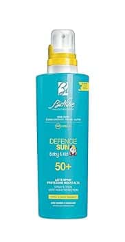 Bionike Defence Sun Baby & Kid - Latte Spray Solare per Bambini, Azione Protettiva e Antiossidante, Effetto Waterproof e Anti-sabbia, Lenisce e Ripara la Pelle, 200 ml