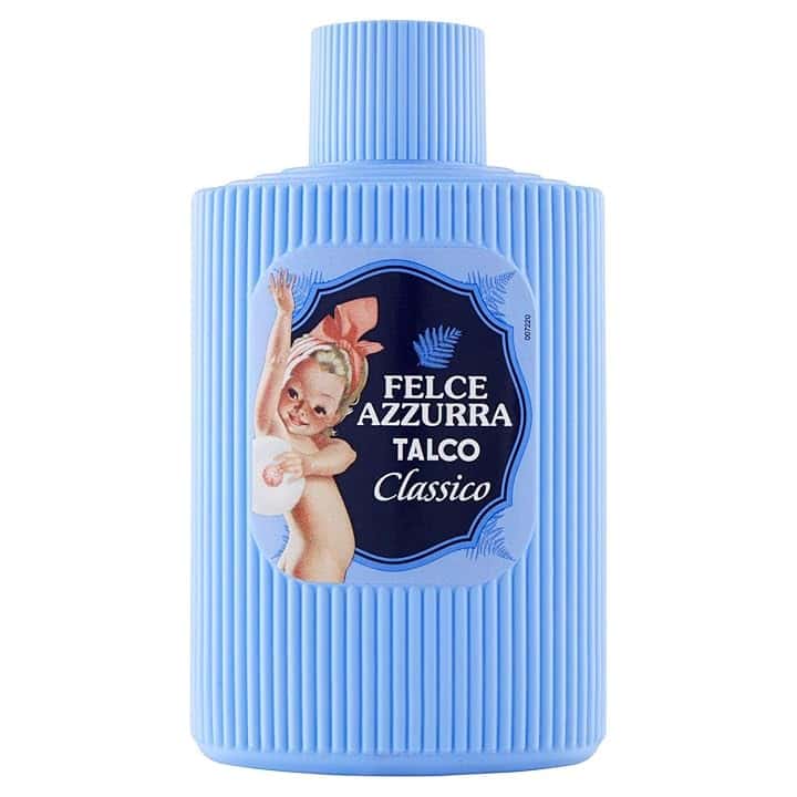 Felce Azzurra - Talco in Polvere Profumato Classico in Barattolo Assorbente, Rinfrescante, Lenitivo per Adulti, Bambini e Bagnetto Neonato con Formula 100% Naturale per Pelle Morbida e Asciutta, 200gr