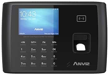 Anviz A350 BT-Wifi Rilevazione presenze: Biometrico, Card Rfid e PIN, Linux, CPU 1 GHZ, Tcp/ip, WIFI, Bluetooth, Rs485, mini USB, LCD 3,5" TFT, relè output, Wiegand Out, Web server.
