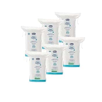Chicco Baby Moments Quadrotti in Cotone Morbido, 360 Pezzi, 100% Cotone Puro, Multipack 6x60, Pacco scorta