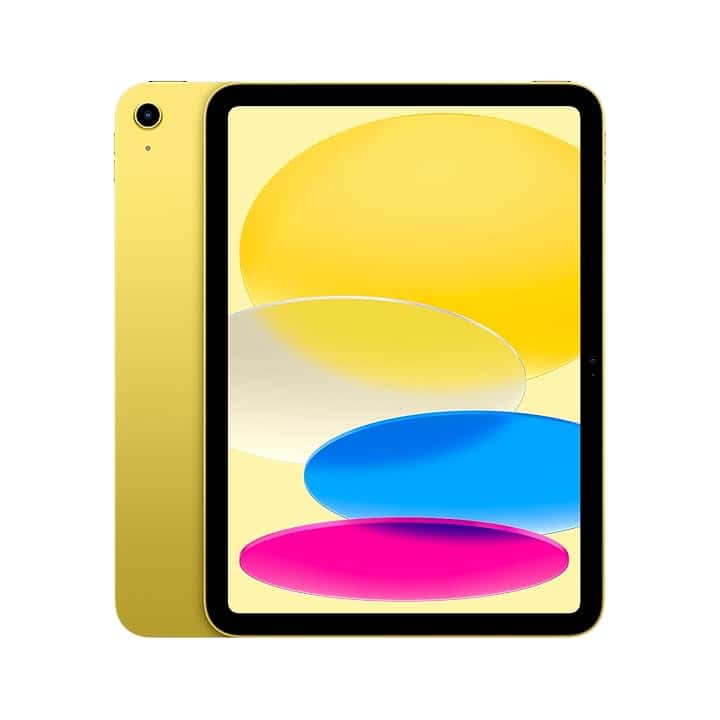 Apple iPad con chip A16: display Liquid Retina da 11'', 128 GB, Wi Fi 6, fotocamera frontale e posteriore da 12MP, Touch ID, autonomia di un giorno intero di batteria — giallo