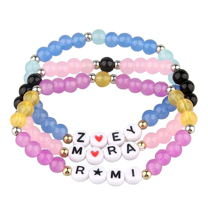 TCRZHHRX 3 Bracciali dei K-p0p Dem0n Hun-ters, Braccialetti dell'Amicizia con Perle da 8 Millimetri, Accessori per Appassionati di Anime, per Feste di Natale, Compleanni e a Tema