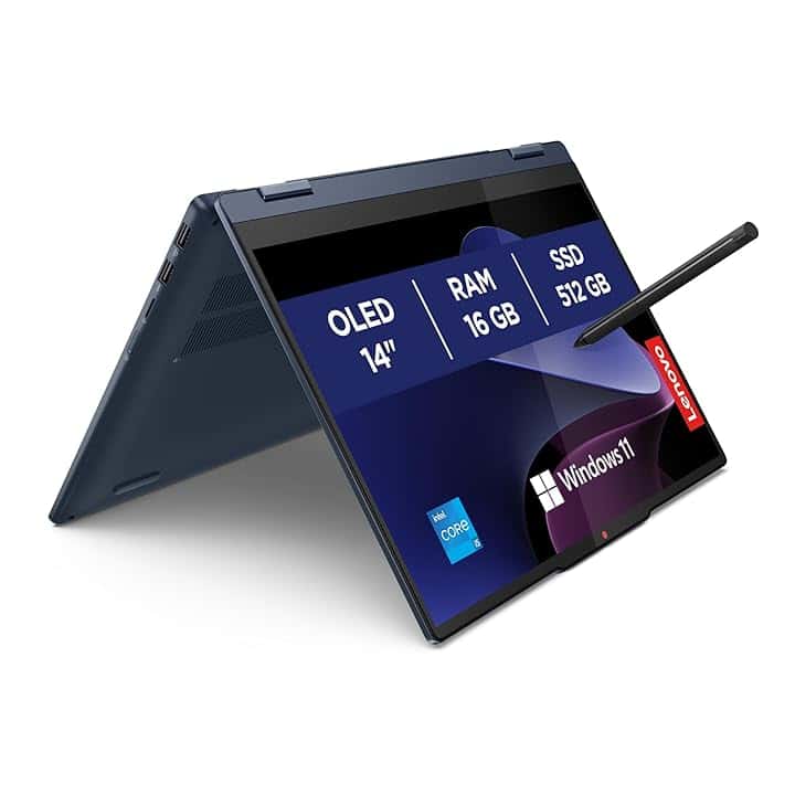 Lenovo IdeaPad 5 (2 in 1) Notebook - OLED Touch 14" WUXGA (1920x1200), Intel Core i5-13420H, 16GB RAM, 512GB SSD, Intel UHD Graphics, WiFi 6, Windows 11H, Digital Pen 2 inclusa - Cosmic Blue