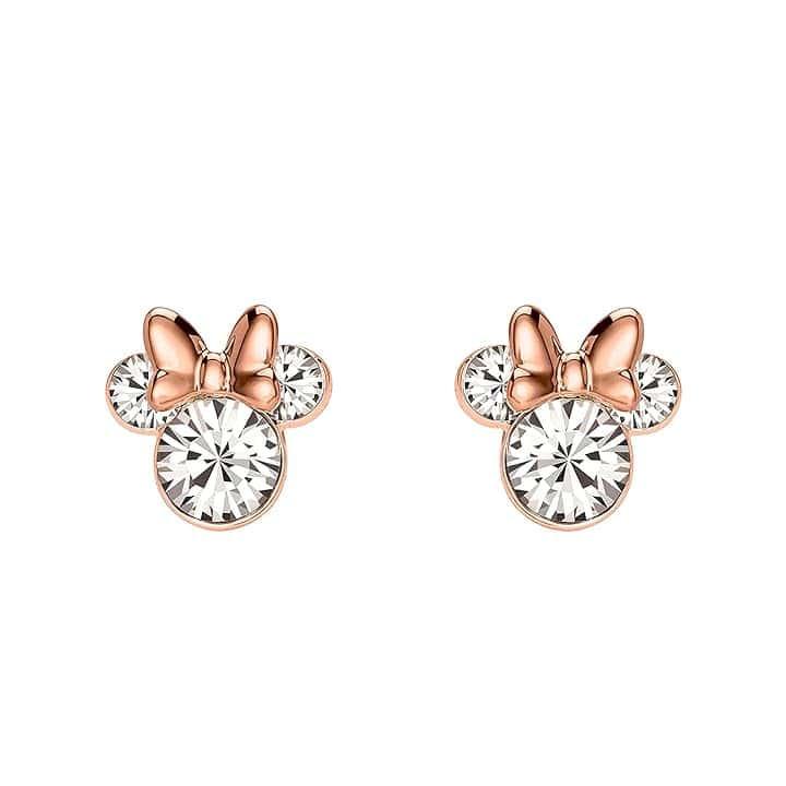 Disney Minnie Mouse Orecchini a perno in cristallo placcato argento (più colori disponibili)