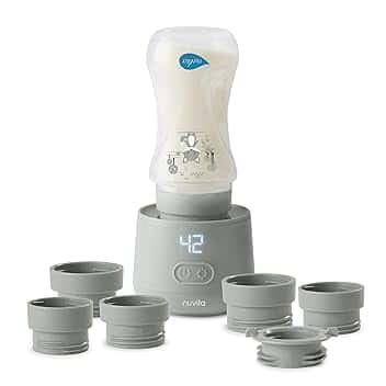 Nuvita Scaldabiberon Portatile Universale Nuvita 1162 Warm’n’Go con USB - Riscaldamento Rapido, 4 Impostazioni di Temperatura, Facile da trasportare con Chiusura Ermetica, Scalda fino a 8 Biberon
