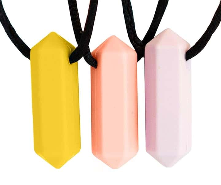 Tilcare Chew Chew Tilcare Chew Chew Collana per Masticare il Pastello Sensoriale - Migliori Strumenti per l'Autismo - Durevoli e forti Giocattoli Masticabili in Silicone - Ciondolo per Masticare per Ragazzi e Ragazze