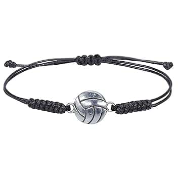Generic Bracciale Pallavolo Regolabile Volley Charm Lega Bracciale Ragazzo Ragazza Adolescente Stringa Tessuta A Mano Oliva Pallavolo Sport Bracciale Giocatore Scheletro Popolare Orologio Automatico