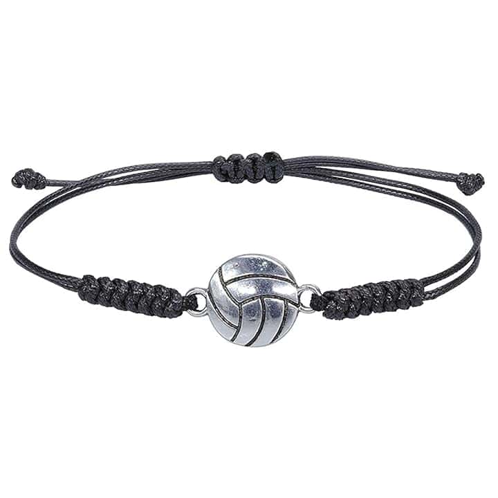 Generic Bracciale Pallavolo Regolabile Volley Charm Lega Bracciale Ragazzo Ragazza Adolescente Stringa Tessuta A Mano Oliva Pallavolo Sport Bracciale Giocatore Scheletro Popolare Orologio Automatico
