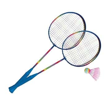 Mandelli Racchette Badminton Rainbow,Unisex,59 x 20.5 x 3 cm,Blu-Bianco