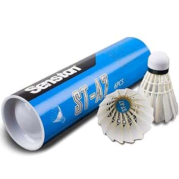 Senston 6 Pezzi volani da Badminton durabilità Palla da Badminton Piume D'Anatra Allenamento Badminton (Tubo da 6)