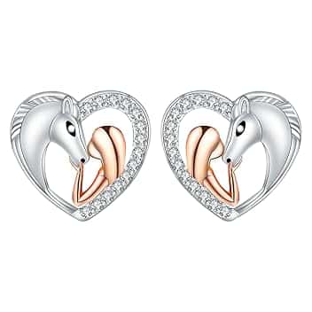 Micory Orecchini Anallergici Donna Argento 925 Orecchini Animali Serie - Gioiello Elegante Regalo Perfetto per Doni Speciali