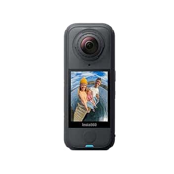 Insta360 X4 Air Nero grafite- Videocamera leggera 165g 8K 360, Selfie stick Invisibile, lenti sostituibili, prima registri poi inquadri, cover antivento integrata, stabilizzazione FlowState.