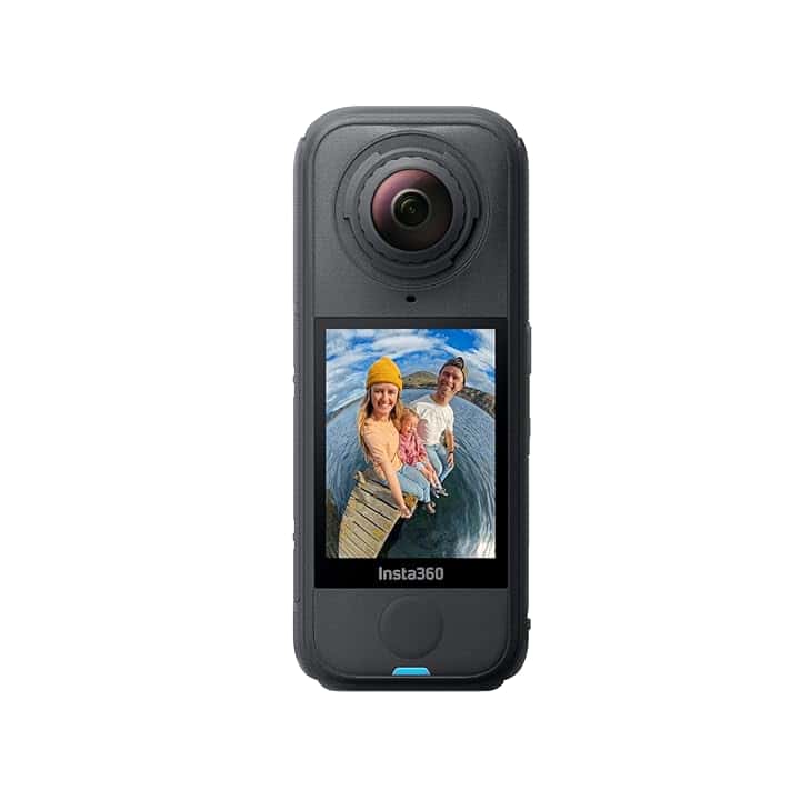 Insta360 X4 Air Nero grafite- Videocamera leggera 165g 8K 360, Selfie stick Invisibile, lenti sostituibili, prima registri poi inquadri, cover antivento integrata, stabilizzazione FlowState.