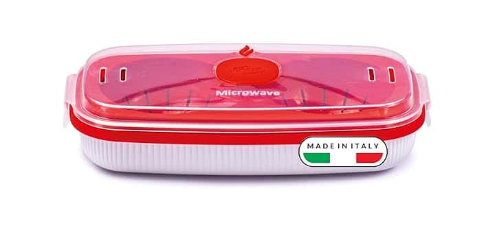 Snips Cuoci Uova, Frittata & Omelette per microonde, 0,75 LT, Colore Bianco, Contenitore per microonde, 24 x 12,5 x 6 cm, Made in Italy