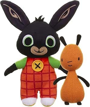 Bing - Peluche rappresentante Bing 25 Cm Con Flop, Coppia Di Morbidi Personaggi, Giochi Preziosi, Pupazzi per Bambini e Neonati, 0+ mesi