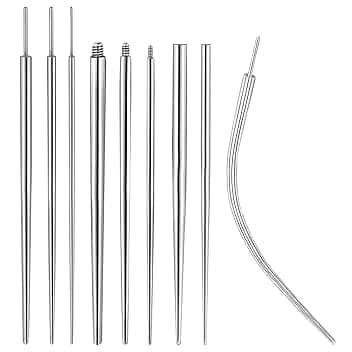 TYXHXTF 9 Pezzi Kit Piercing Piercing Taper Inserimento Permit Corpo Taper Acciaio Chirurgico Ago Cannula Piercing per Orecchio Naso Sopracciglio Labbro