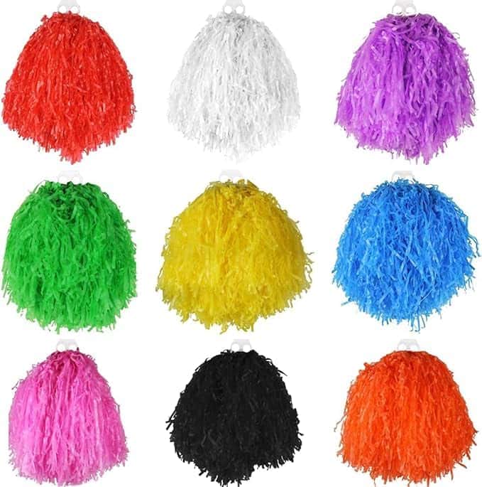 Pon pon jumbo gialli, da cheerleader, confezione da 12, perfetti per cheerleader e travestimenti americani
