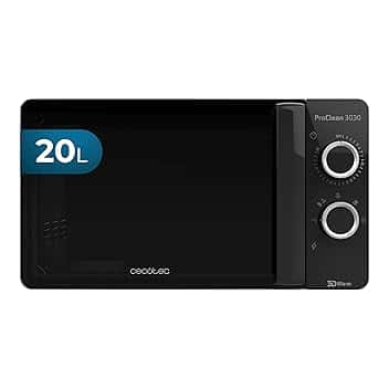Cecotec Forno a Microonde ProClean 3030 da 20 Litri, 700 W, Rivestimento Ready2Clean, 6 livelli di funzionamento, Timer 30 min, Modalità scongelamento, Colore nero