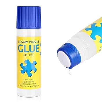 AUAUY Colla Per Puzzle, Colla per Puzzle Liquida, Fino Puzzle 3000 pezzi, Permanente, Applicatore In Spugna, Accessori Puzzle Adulti e Bambini (120 ML)