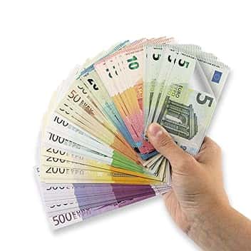 Confezione da 175 fogli di denaro giocattolo per gioco di negozio - Tutti i modelli - 25x 5/10/20/50/100/200/500