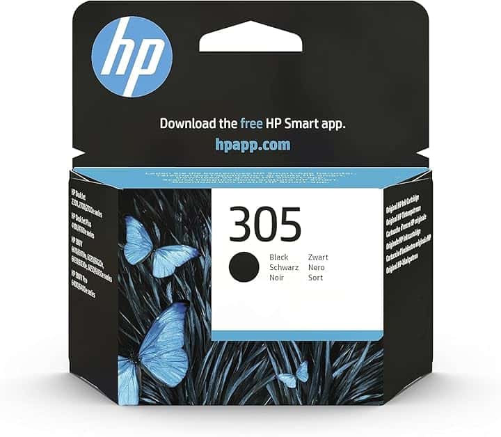 HP 305 Nero, 3YM61AE, Cartuccia Originale da 120 Pagine, Compatibile con Stampanti HP DeskJet serie 2700, 4100, HP Envy serie 6020, 6030, 6420, 6430 ECOLOGO