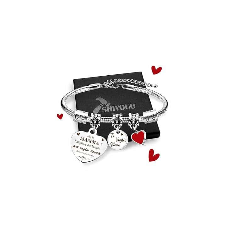 SHIYOUO Mamma Regali Bracciale, Regalo per Festa Della Mamma Bracciale Donna,Sei la Mamma Migliore del Mondo ti voglio bene Sempre e per Sempre Regalo di Compleanno Della Mamma
