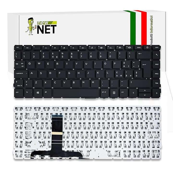 new net - Tastiera Compatibile con HP ProBook 440 G8, 440 G9, 445 G8, 445 G9, 445R G8, 640 G8, 640 G9, 645 G8, 645 G9 [Senza Frame - Colore Tasti Nero - Retroilluminata - Layout ITA]