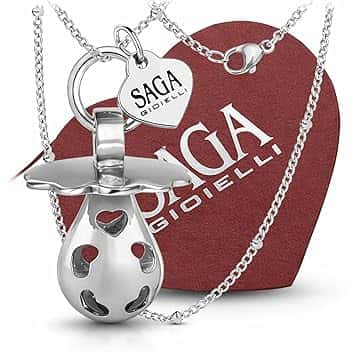 SAGA GIOIELLI Collana Chiama Angeli Gravidanza, Richiamo Degli Angeli, Collana Lunga Gravidanza, Ciuccio Sonoro