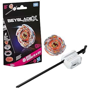 Beyblade X, set Starter Pack Rage Ragna FE 4-55Y CX Infinity, Trottola bey di resistenza e Lanciatore, Trottole da combattimento giocattolo, dagli 8 anni in su