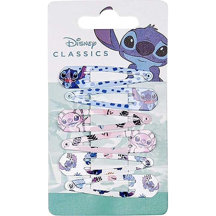 CERDÁ LIFE'S LITTLE MOMENTS Stitch, forcine per capelli, multicolore, realizzate con materiali resistenti, stampate con stitch e angelo, prodotto originale progettato in Spagna