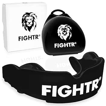 FIGHTR® Premium paradenti – respirazione ideale e facilmente regolabile | paradenti sportivi per boxe, MMA, Muay Thai, Hockey e arti marziali | con scatola igienica