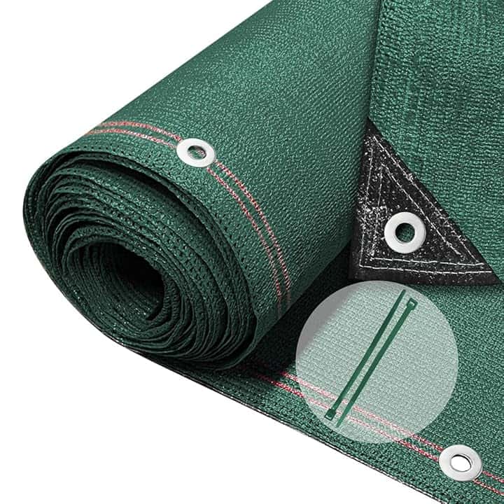 VOUNOT® Rete Ombreggiante 1.5×20m, Telo Frangivista Recinzione Giardino 230 g/m² HDPE, Tessuto Ombra Privacy Antistrappo Antivento con Fascette, per Esterno, Serra, Balcone, Giardino, Verde