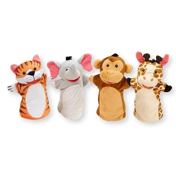 Melissa & Doug Marionette Da Mano Con Animali selvaggi Per Teatrino Marionette Bambini | Animali Giocattolo Per Bambini E Giochi Bambini 2 Anni In Su | Marionette Per Bambini E Burattini Da Mano