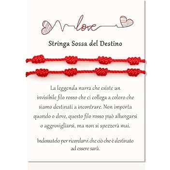 XIANGLONGY 2 Pezzi di Filo Rosso del Destino, Braccialetti Rossi Regolabile, Bracciale Filo Rosso del Destino, Amuleto Della Possessione, Unisex, Comodo da Indossare, Alla Moda e Versatile