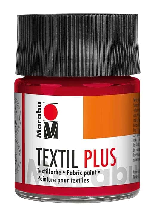 Marabu 032 - Pittura Textil Plus Paint, 50 ml, Colore: Rosso Carmine