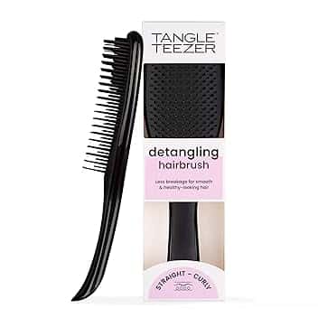 Tangle Teezer Ultimate Detangler - Districa i capelli bagnati e asciutti - Anti-rottura e scioglinodi. Design con setole a doppio livello - Spazzola adatta a tutti i tipi di capelli - Nero Liquirizia