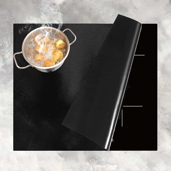 52x60cm Tappetino Protettivo per Piano Cottura a Induzione,Antiscivolo tappetino protettivo per piano cottura a induzione in silicone (magnetico),Riutilizzabile Copri Piano Induzione Protezione