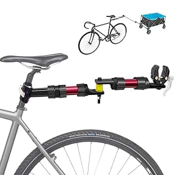 Adattatore per Rimorchio per Bicicletta Mimoke - Design Modulare in Nylon con Sistema di Smorzamento e Sterzo. Adatto per Biciclette con Diametro del Tubo del Sedile 27-32 mm