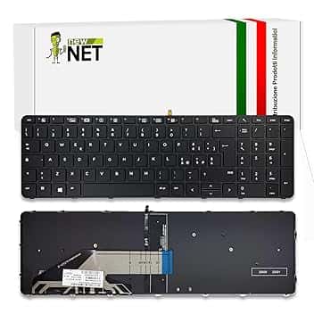 new net - Tastiera Compatibile con HP ProBook 450 G3, 450 G4, 455 G3, 455 G4, 470 G3, 470 G4, 650 G3, 650 G2, 655 G2 [Frame Nero - Retroilluminata - Layout ITA]