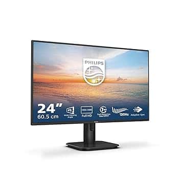 Philips 24E1N1100A Monitor 23.8 pollici FHD, 120Hz, IPS, 4ms GtG, Speakers, (1920x1080 HDMI 1x 1.4) nero