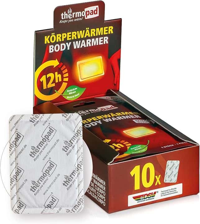 THERMOPAD scaldacorpo - 10 o 30 pezzi - extra caldo - adesivo - scalda-schiena e scalda-collo - 12 ore di piacevole calore - autoriscaldante