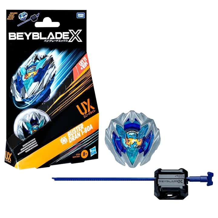 Hasbro Beyblade X, Starter Pack, Buster Dran 1-60A UX con trottola e Lanciatore
