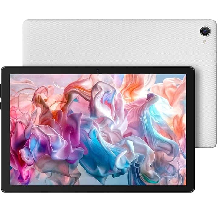 Tablet, 10 Pollici Android Tablet Octa-Core, 64GB ROM 1TB Espandibili, WiFi 6, BT 5.3, Face ID, Schermo 1280x800 HD IPS, Widevine L1, Doppia Fotocamera 5MP+8MP, 5000mAh（Bianco）