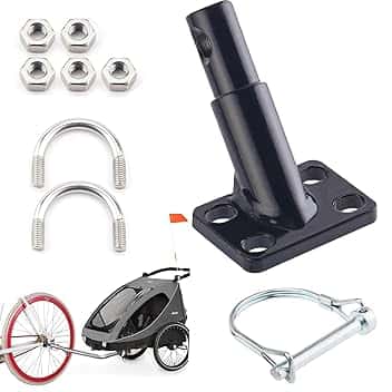 Attacco per Rimorchio Bicicletta, Accoppiatore per Rimorchio Bicicletta, Gancio per Rimorchio per Bicicletta, Gancio di Traino per Rimorchio Bici, Gancio Traino Bici per Rimorchi di Bambini, Nero