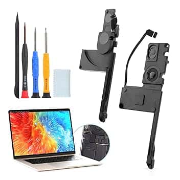 Altoparlanti per MacBook Pro 15 ” A1398, Set di altoparlanti sinistro e destro di ricambio, Nero1, Stereo, Surround, Interno, Per computer, Gaming