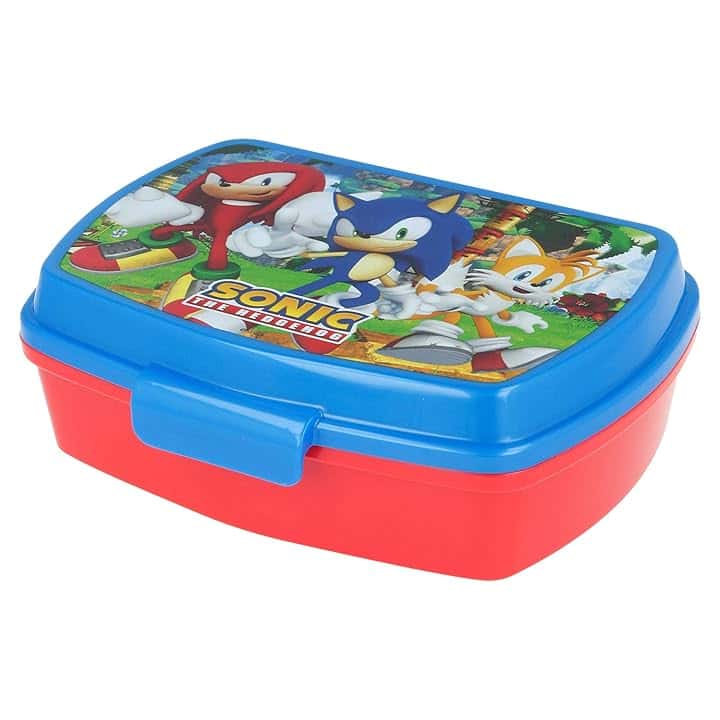 Stor Sandwich box bambini Sega Sonic in plastica, senza BPA, lavabile e riutilizzabile, non adatta al microonde e alla lavastoviglie