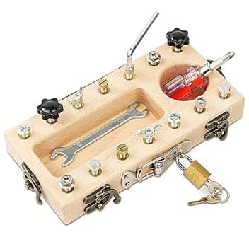 Montessori Cacciavite, Attrezzi in Legno Bambini, Cacciavite Giocattoli, Giocattoli di Abilità Motorie, Attrezzi in Legno Bambini Montessori Giochi, per Regalo Bambina Bimbo 3 4 5 6 Anni