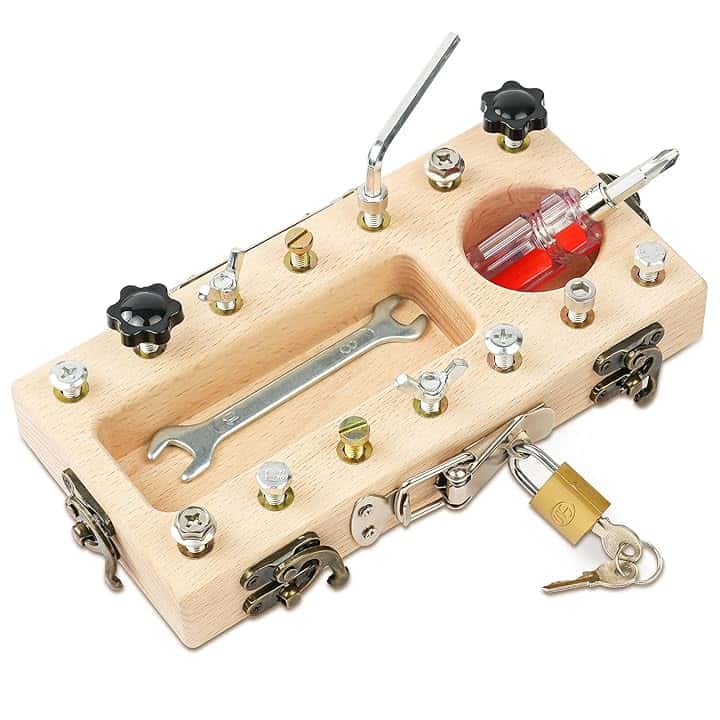 Montessori Cacciavite, Attrezzi in Legno Bambini, Cacciavite Giocattoli, Giocattoli di Abilità Motorie, Attrezzi in Legno Bambini Montessori Giochi, per Regalo Bambina Bimbo 3 4 5 6 Anni