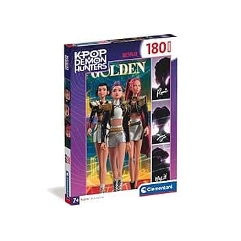 Clementoni - Puzzle per Bambini 180 Pezzi Super, per Bambini 7+ Anni, Illustrazione con Personaggi della Serie K-pop Demon Hunters, Idea Regalo, Made in Italy, 33,5x48,5 cm, 21761