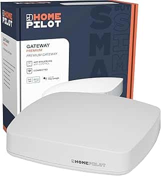 Home Pilot Gateway premium, centrale smart home con app; compatibile con Apple, Alexa, Google Assistant; Matter-Bridge; per i dispositivi smart home Pilot (tapparelle, riscaldamento e altro ancora)